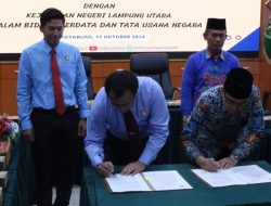 Kementerian Agama Utara bersama Kejari Lampung Utara Penandatanganan Perjanjian Kerjasama