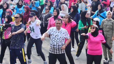 Pemkab Lampung Utara gelar senam bersama