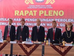 PJ Bupati Lampung Utara Hadiri Rapat Pleno Rekapitulasi Hasil Penghitungan Suara Pemilihan Gubernur dan Wakil Gubernur dan Bupati dan Wakil Bupati, Lampung Utara Tahun 2024