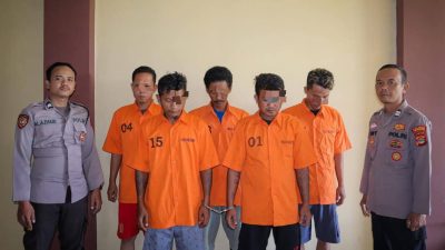 Lagi asik Main Judi, Lima Warga Pringsewu Ditangkap Polisi