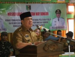 Bupati Lamtim Musrenbang di Kecamatan Way Bungur,
