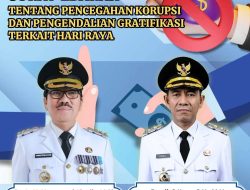 BUPATI LAMPUNG UTARA, KELUAR KAN SURAT EDARAN, TENTANG PENCEGAHAN KORUPSI DAN PENGENDALIAN GRATIFIKASI TERKAIT HARI RAYA