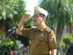 PASCA LIBUR IDUL FITRI, BUPATI LAMPUNG UTARA PIMPIN APEL PERDANA DAN HALAL BIHALAL