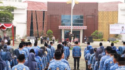 Peringatan Hari Lahir Pancasila di Pemkab Way Kanan di Pimpin Kapolres