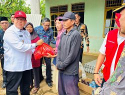 PMI Lampung Timur Salurkan Bantuan untuk Warga Terdampak Angin Puting Beliung