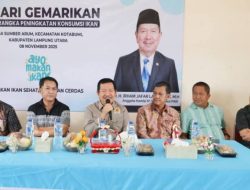 Pemerintah Kabupaten Lampung Utara Dukung Gerakan Gemar Makan Ikan (Gemari) Balai Desa Sumber Arum
