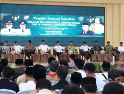 Bupati Lampura H.Hamartoni Ahadis hadiri Pengajian Pelajar Songsong Ramadhan