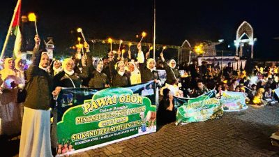 Sambut Ramadhan 1447 H, Polres Tebing Tinggi lakukan pengamanan Pawai Obor