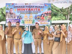 Perkuat Pengendalian Inflasi, TP-PKK Lampung Utara Tinjau Operasi Pasar