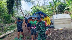 Jembatan Perintis Garuda Desa Pekurun Masuki Tahap Pemasangan Tiang Pylon