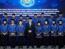 PERKUAT BARISAN INSAN ANTINARKOTIKA, SESTAMA BNN RI LANTIK 29 PNS BARU