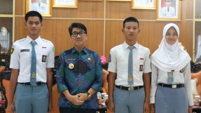 H.Hamartoni Ahadis Terima Kunjungan Tim Paskibra Kabupaten, Satu Siswa Masuk Seleksi Paskibraka Pusat