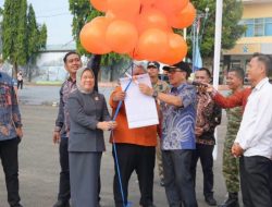 Bupati Lampung Utara memimpin Apel Siaga sekaligus Responden Pertama Sensus Ekonomi 2026