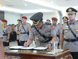 Kapolda Bengkulu Pimpin Upacara Sertijab Sejumlah Pejabat Utama dan Kapolres Jajaran