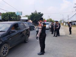 Cegah Kejahatan Jalanan di Jalinteng Sumatera Sat Samapta Polres Lampung Tengah, gelar patroli siang