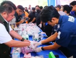 45,5 Kg Sabu dan 9.439 Ekstasi Dimusnahkan. Herman Deru”Benteng Narkoba Harus Dimulai dari Keluarga”