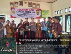 Kapolsek Sungkai Jaya Kunjungi Desa Negara Agung, Tekankan Disiplin Ronda, Cegah Karhutla, Waspada Narkoba   